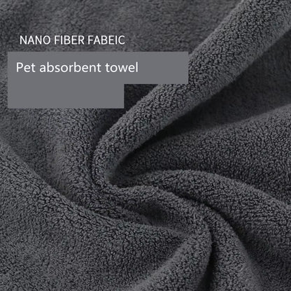 New Absorbent Towels for Dogs Cats Fashion Bath Towel Nano Fiber Quick-Drying Bath Towel Car Wiping Cloth Pet Supplies