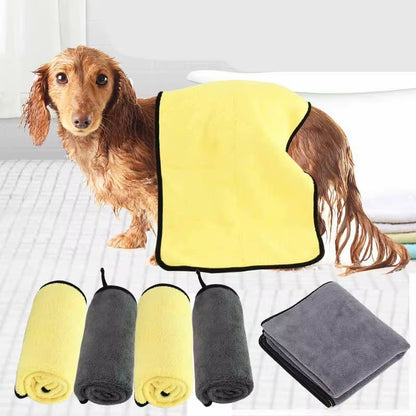 New Absorbent Towels for Dogs Cats Fashion Bath Towel Nano Fiber Quick-Drying Bath Towel Car Wiping Cloth Pet Supplies