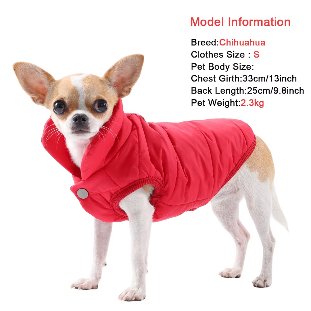 Pet Dog Vest Jacket Autumn Winter Warm Fleece Dog Coat Clothes for Small Medium Dogs Thick Chihuahua French Bulldog Pug Clothing