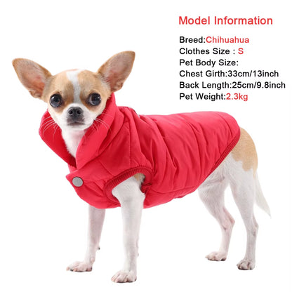 Pet Dog Vest Jacket Autumn Winter Warm Fleece Dog Coat Clothes for Small Medium Dogs Thick Chihuahua French Bulldog Pug Clothing