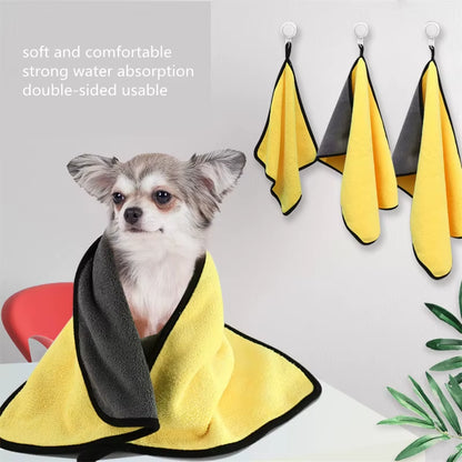 New Absorbent Towels for Dogs Cats Fashion Bath Towel Nano Fiber Quick-Drying Bath Towel Car Wiping Cloth Pet Supplies
